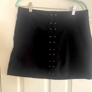 Express Mini Skirt with Lace‎ Up Detail